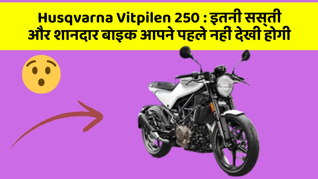Husqvarna Vitpilen 250 : इतनी सस्ती और शानदार बाइक आपने पहले नहीं देखी होगी